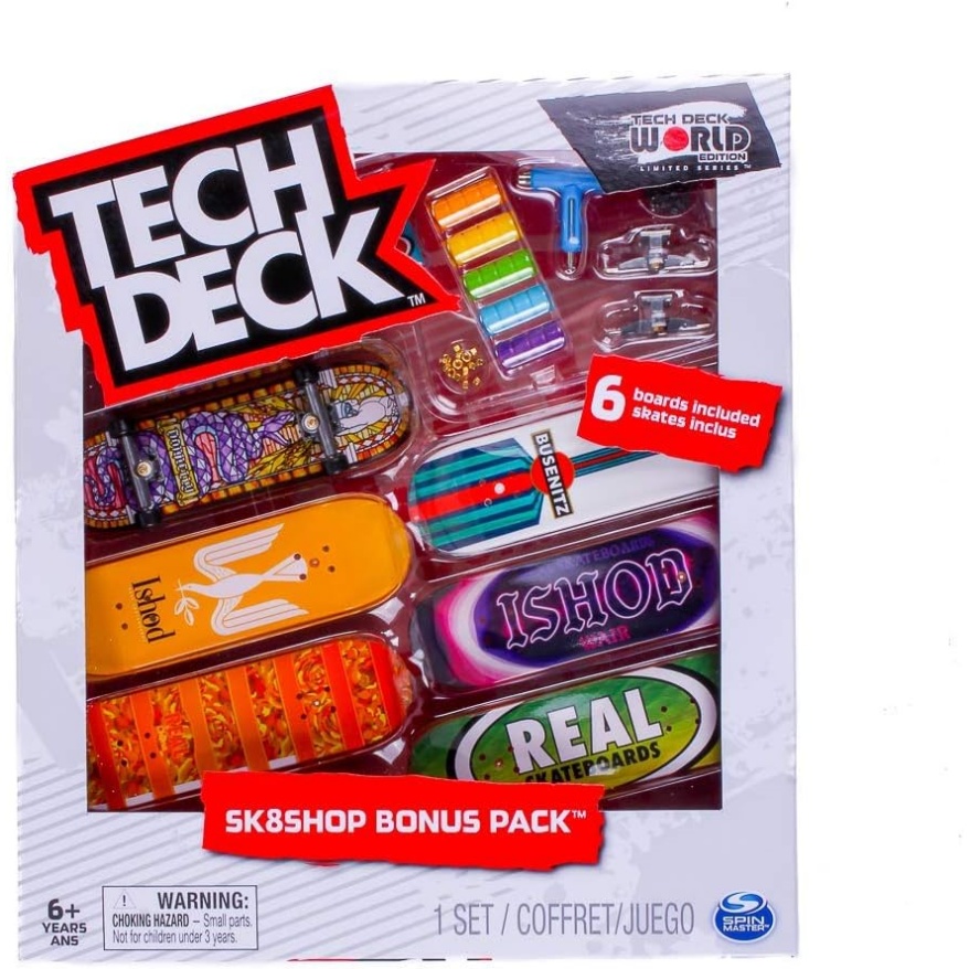 Tech Deck Sk8Shop Bonus Pack 6 Pack 96Mm Fingerboards (Real)