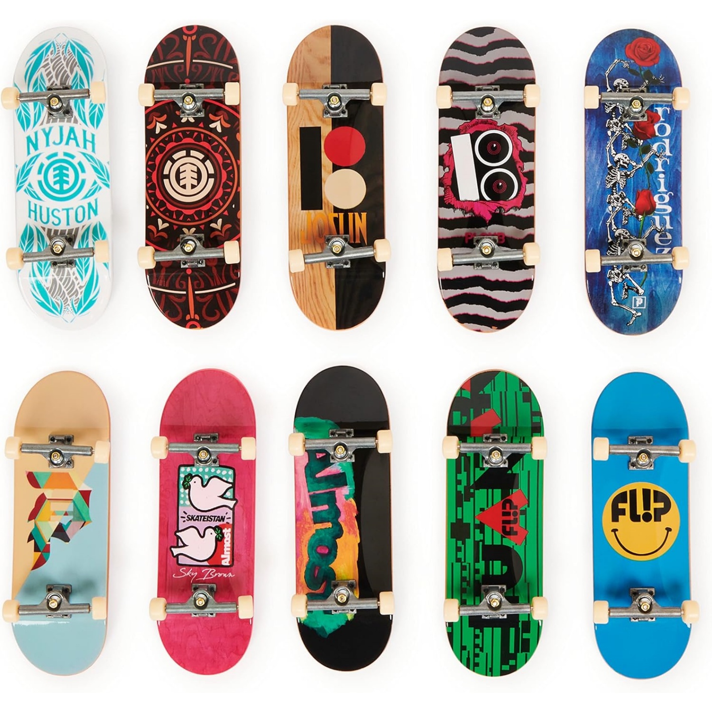 Tech Deck, Dlx Pro 10-Pack Of Collectible Fingerboards, For Skate Lovers, Kids Toy For Ages 6 And Up