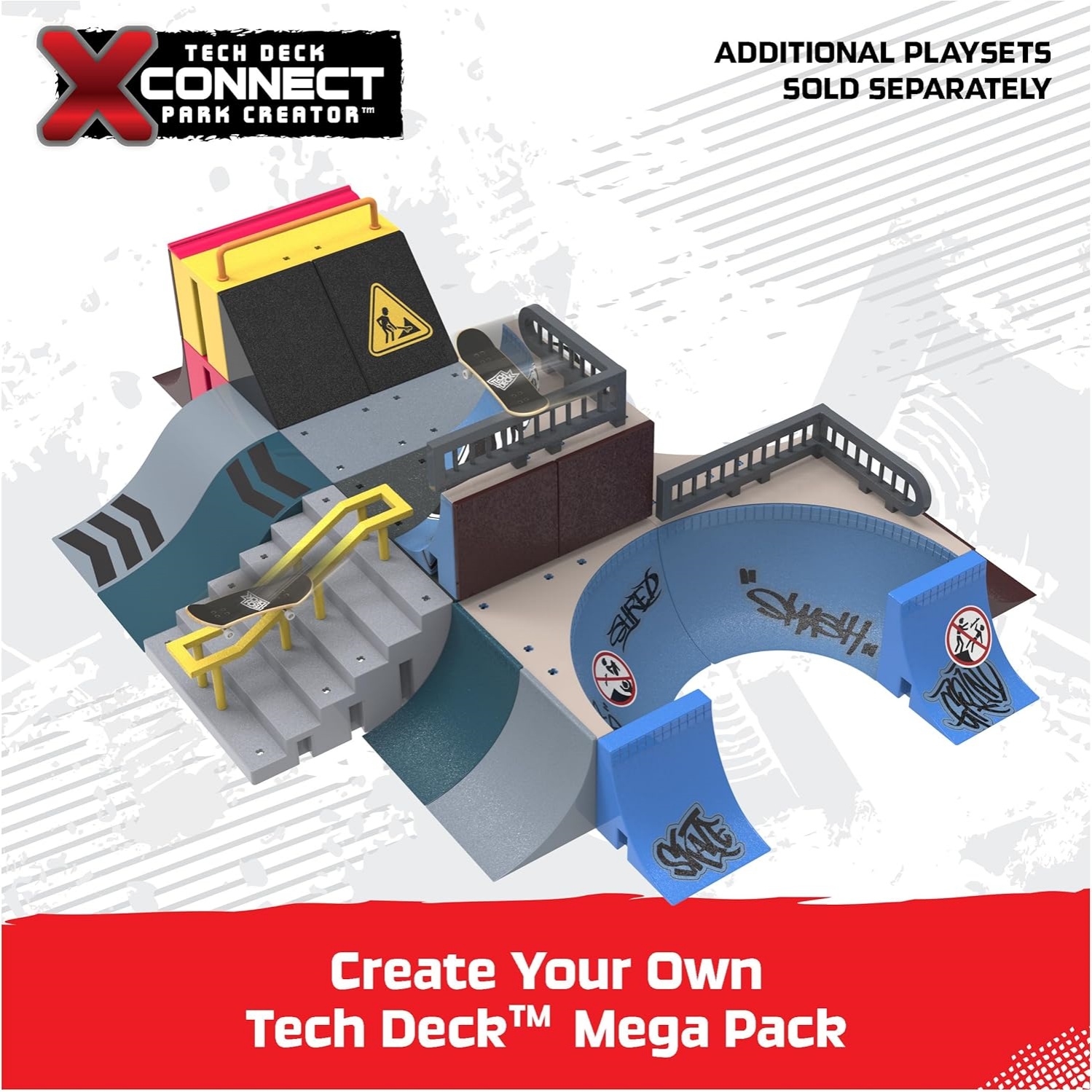 Tech Deck, Daewon Mega Bowl, X-Connect Park Creator, Customizable And Buildable Ramp Set With Exclusive Fingerboard, Kids Toy For Ages 6 And Up - Image 5