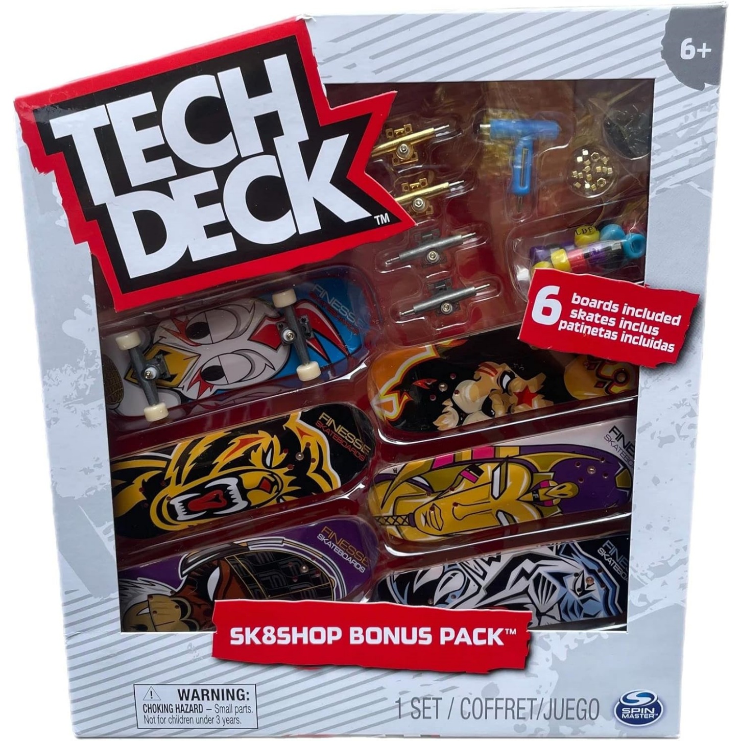 Tech Deck Sk8Shop Bonus Pack Mini Finger Skateboard Multi Pack 2022 Series (Finesse (Sk8Shop Bonus Pack))
