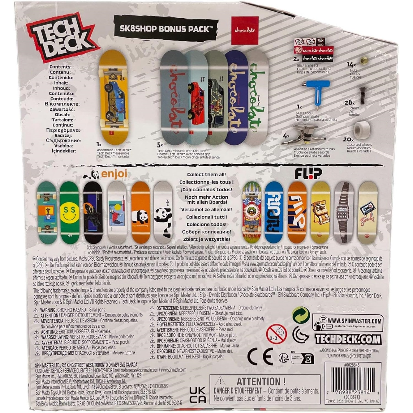 Tech Deck Sk8Shop Bonus Pack Mini Finger Skateboard Multi Pack 2022 Series (Chocolate) - Image 2