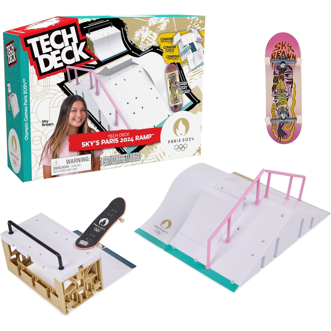 Tech Deck, Sky Brown's Olympic Games Paris 2024 Ramp, Customizable X-Connect Park Creator Playset & Exclusive Fingerboard, Kids Toy For Ages 6 And Up