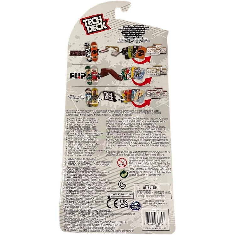 Tech Deck Vs Series Sk8Shop Mini Skateboard Fingerboard, Obstacle & Challenge Card Set (Flip) - Image 2