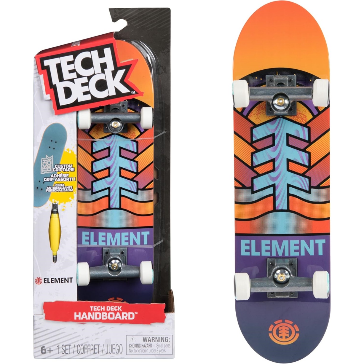 Tech Deck, Element Handboard; Authentic Mini Skateboards, Kids Toys For Boys & Girls, Ages 6 And Up (Hands Use Only)
