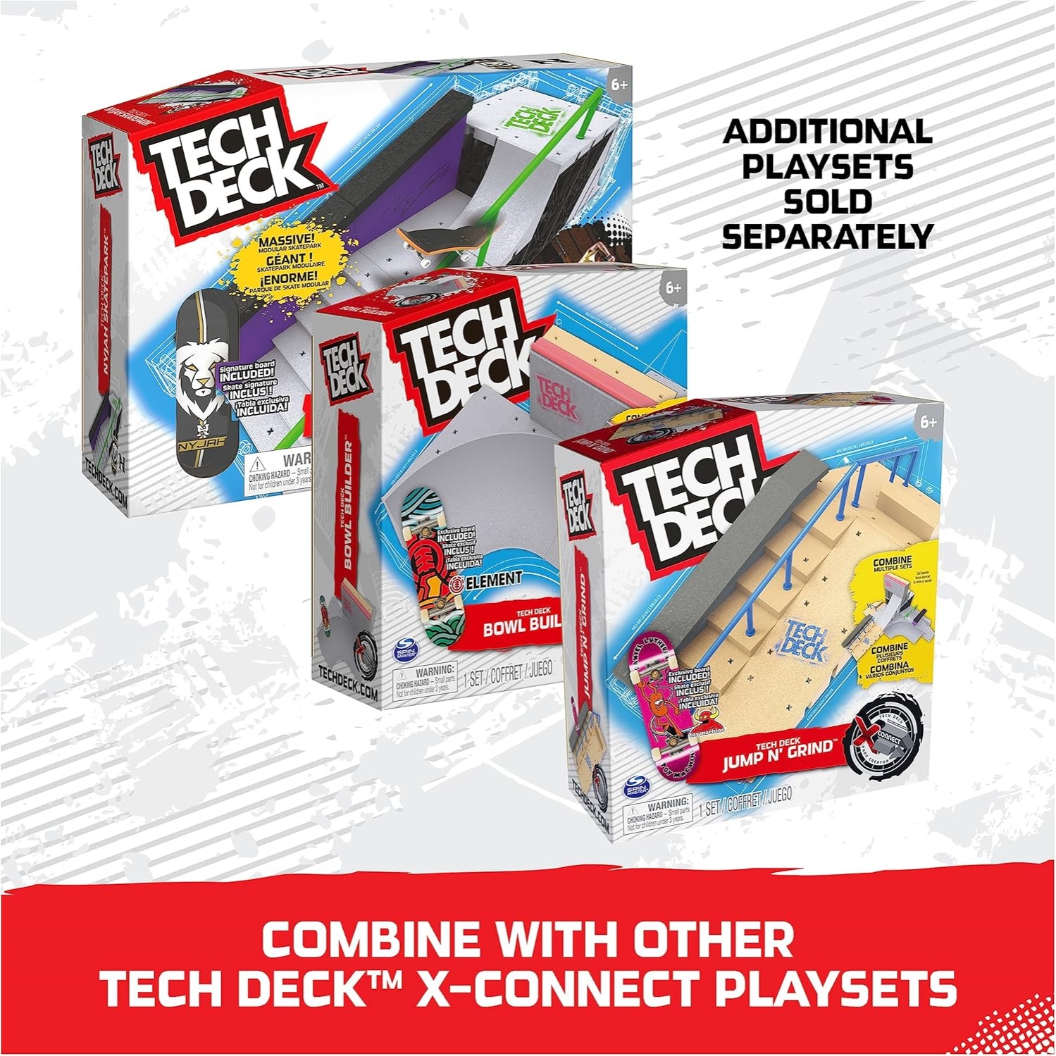 Tech Deck, Nyjah Skatepark X-Connect Park Creator, Massive Customizable Skatepark Ramp Set With Exclusive Fingerboard, Kids Toy For Ages 6 And Up - Image 4